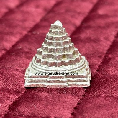 Pure Parad Shree yantra Mercury 1 inch height for wealth prosperity Laxmi