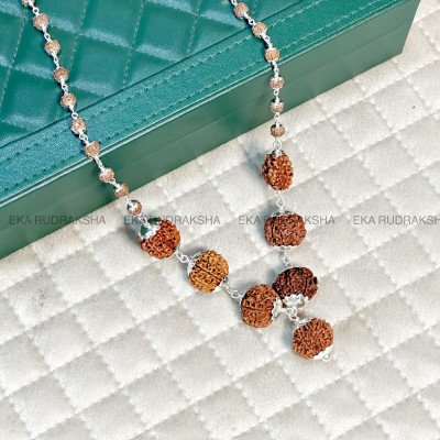Wealth, Wisdom & Strength – 2, 4, 6, 7, 8, 9, 11 Mukhi Rudraksha Powerful Nepali Combination silver capped 925 panchmukhi necklace mala