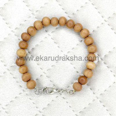 Sandalwood Chandan brown 8 mm beads bracelet Lab Certified peaceful mind relaxation