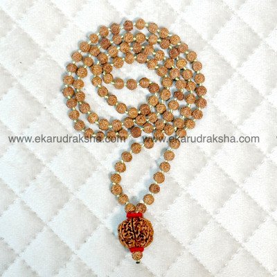 Nepal 7 Mukhi Rudraksha mala 108 small rudraksha Lab Certified Mata laxmi wealth financial prosperity Saturn sade sati relief necklace