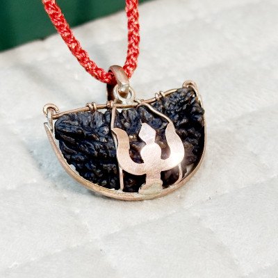 Black 1 mukhi rudraksha rare authentic copper pendant locket mala